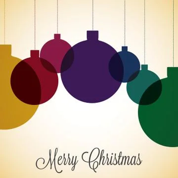 Retro overlay Christmas bauble in vector format. Stock Illustration