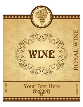 Retro packing for wine Stock Illustration