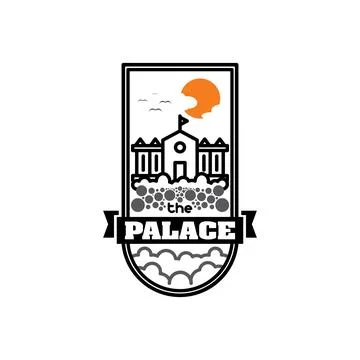 Retro Palace Logo Stock Illustration