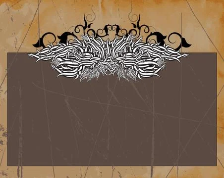 Retro paper grunge vector frame Stock Illustration