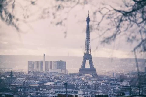 Retro Paris image Stock Photos