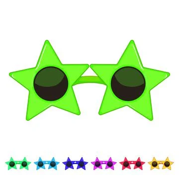 Retro party glasses cartoon vector graphic Stock Illustration