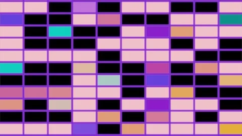 Retro party horizontal bricks multicolored VJ loop background0001-0240 Stock Footage 343549513