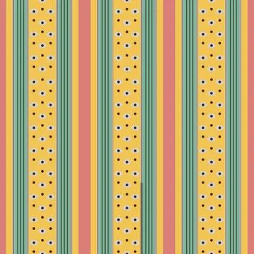 Retro Pastel Colored Pattern with Stripes Stock Illustration