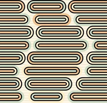 Retro pastel colored rounded rectangles repeatable pattern 스톡 일러스트