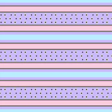 Retro Pastel Pattern with Horizontal Stripes Stock Illustration