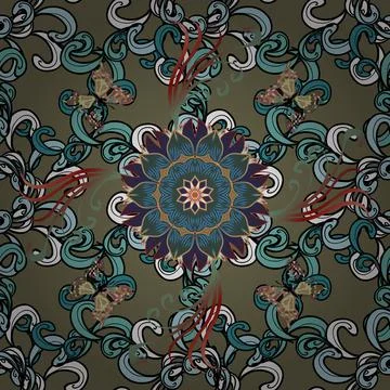 Retro pattern antique style acanthus. Decorative design element filigree calligr イラスト素材