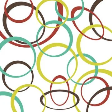 Retro pattern background with circles. Stock Illustration