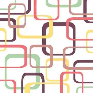 Retro pattern background with squares - rounded. イラスト素材