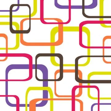 Retro pattern background with squares - rounded. Stock Illustration