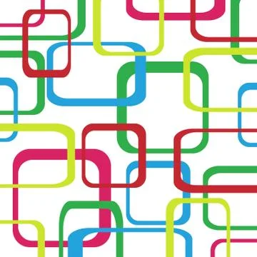 Retro pattern background with squares - rounded. Stock Illustration