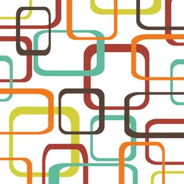 Retro pattern background with squares - rounded. 스톡 일러스트