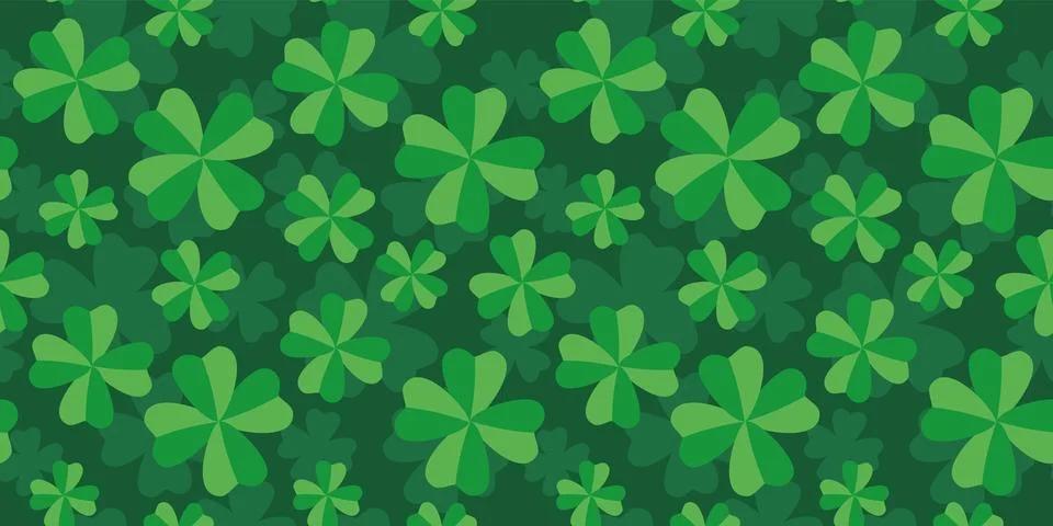 Retro pattern with clovers Illustrazione stock