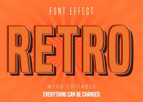 Retro pattern font effect イラスト素材