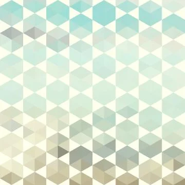 Retro pattern of geometric hexagon shapes Stock Illustration