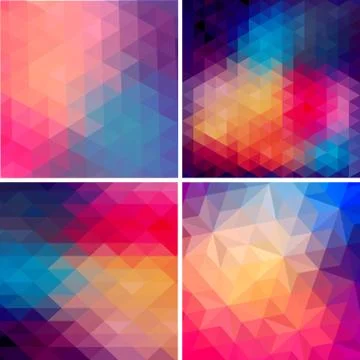 Retro pattern of geometric shapes. colorful mosaic banners. geometric hipster Stock Illustration