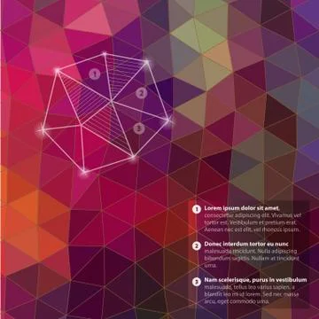 Retro pattern of geometric shapes. triangle colorful mosaic backdrop. geometr Stockillustratie