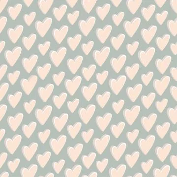 Retro pattern of hearts Stock Illustration