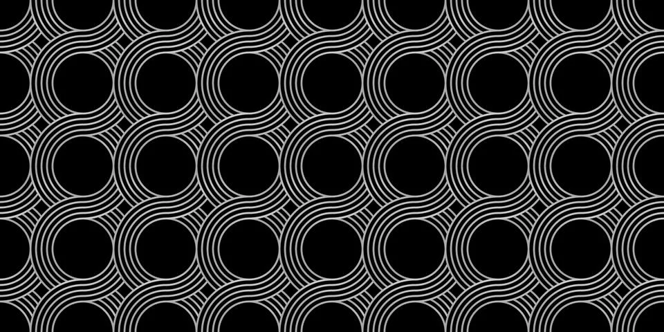 Retro pattern, made of glitter waves, lines and circles. Stock-Illustration