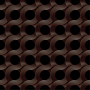 Retro pattern, made of glitter waves, lines and circles. Stock Illustration