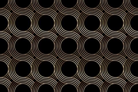 Retro pattern, made of glitter waves, lines and circles. Stock-Illustration