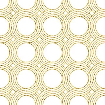 Retro pattern, made of glitter waves, lines and circles. Stock Illustration