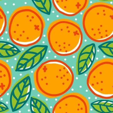Retro pattern with oranges. Stock-Illustration