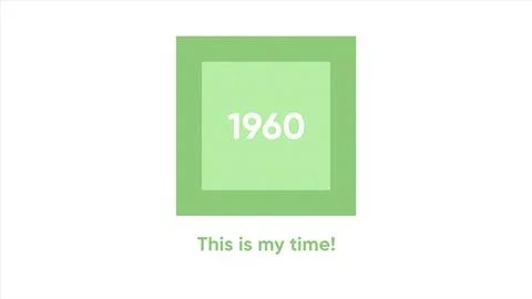 Retro pattern of the sixties times. Motion. 1960, this is my time, it is forever Illustrazione stock