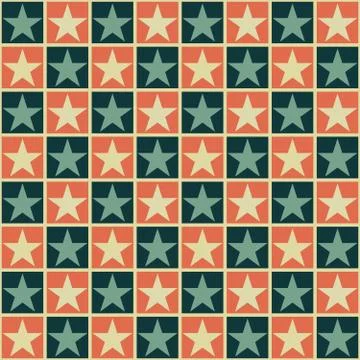 Retro pattern with stars Stock Illustration