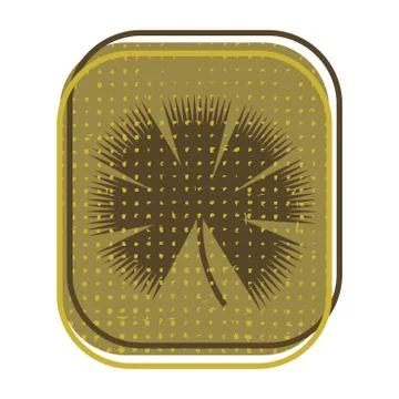 Retro pattern with tropical leaves. Geometric pattern with grunge texture. Re 스톡 일러스트