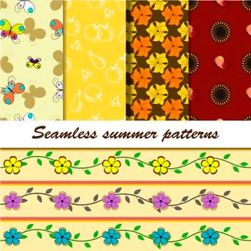 Retro patterns collection Stock Illustration