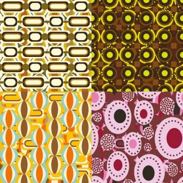 Retro patterns Stock Illustration