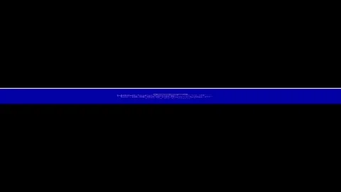 Retro Pc System Crash Displaying Blue Screen of Death Followed by Classic B.. Stock Footage 347343194