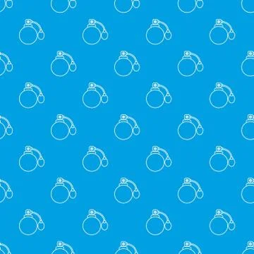 Retro perfume bottle pattern seamless blue Stock-Illustration