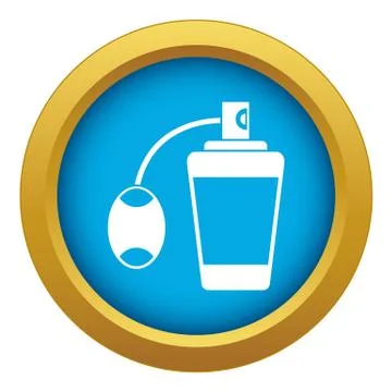 Retro perfume icon blue vector isolated Stock Illustration