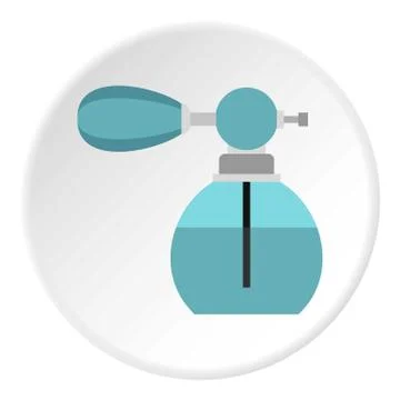 Retro perfume icon circle Illustrazione stock