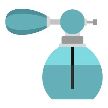 Retro perfume icon, flat style 스톡 일러스트