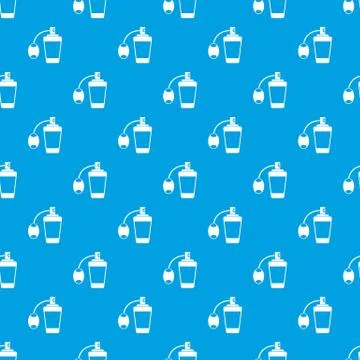 Retro perfume pattern seamless blue Illustrazione stock