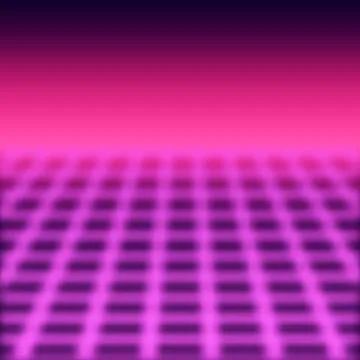 Retro perspective grid background Stock Illustration