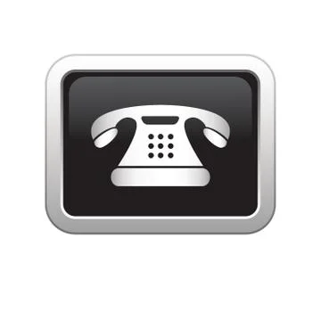 Retro phone black Stock Illustration