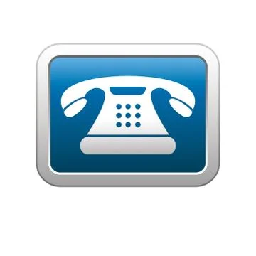 Retro phone on blue Stock Illustration