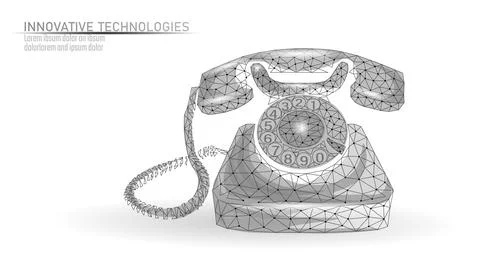 Retro phone digital transformation progress concept. Old analog telephone for Stock Illustration