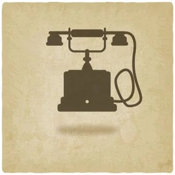 Retro phone old background Stock Illustration