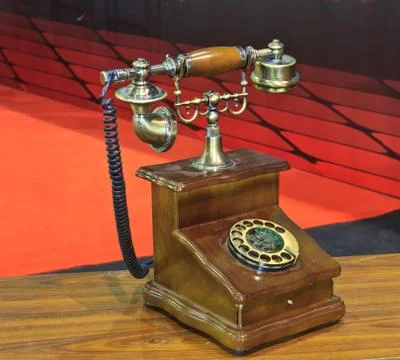 A retro phone 스톡 사진