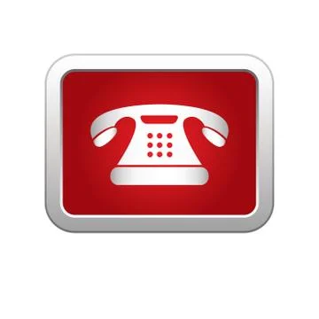Retro phone red Illustrazione stock