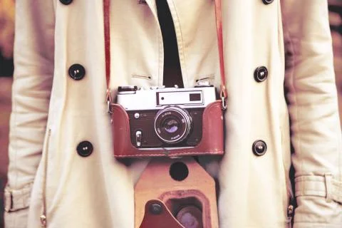 Retro photo camera Stock Photos