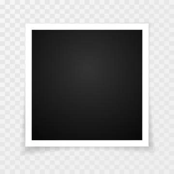 Retro photo frame with shadows. Vector illustration. Stock Illustration