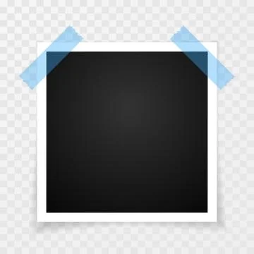 Retro photo frame with shadows. Vector illustration. Stock Illustration