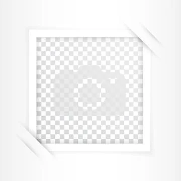 Retro photo frame with shadows. Vector illustration. Stock Illustration