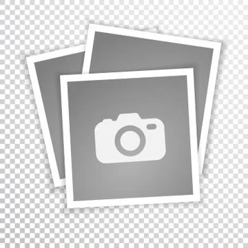 Retro photo frame with shadows. Vector illustration. Stock Illustration